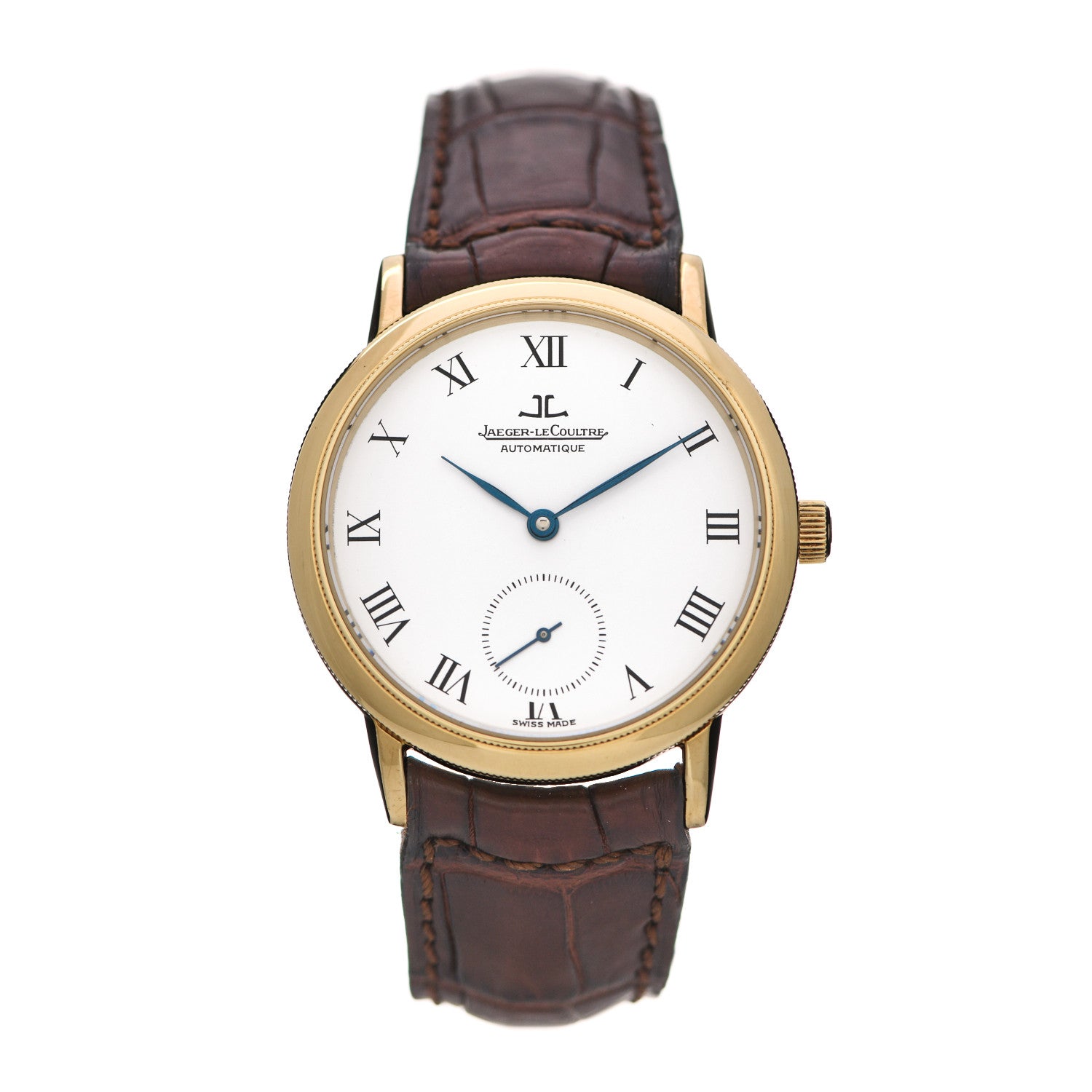 Jaeger-LeCoultre 18K Yellow Gold Alligator 35.5mm Gentilhomme Automatic Watch 155.1.9 1 of 6