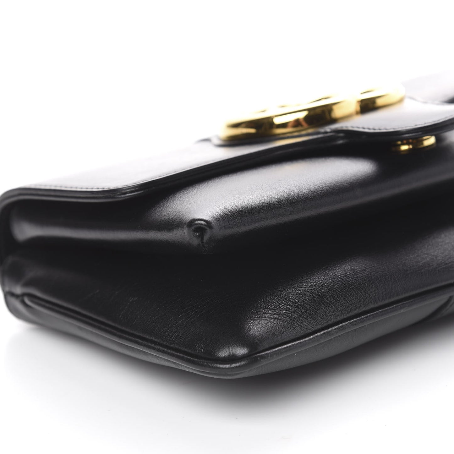 Vitello Palmellato Lux Small Arli Flap Shoulder Bag Black