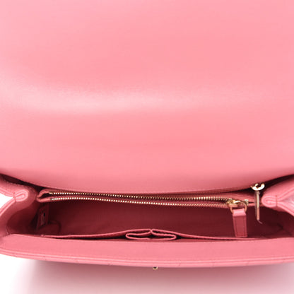 Chanel Caviar Chevron Quilted Small Coco Handle Flap Pink 5 of 10