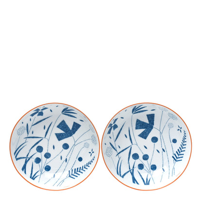 Hermes Porcelain Walk In The Garden Cereal Bowl Set of 2 1 of 5