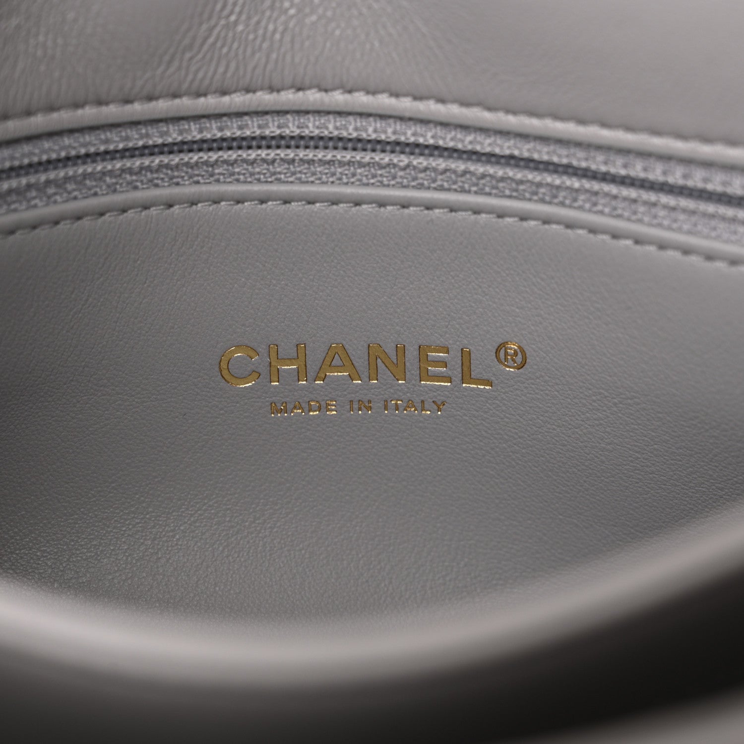 Chanel Lambskin Quilted Medium Color Match Flap Grey 6 of 11