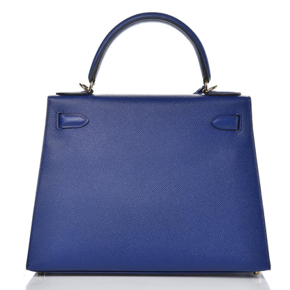 Hermes Epsom Kelly Sellier 28 Bleu Electrique 4 of 35