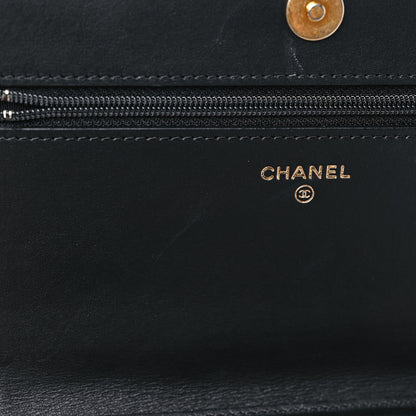 Chanel Caviar Quilted Boy Wallet On Chain WOC Black 11 of 15