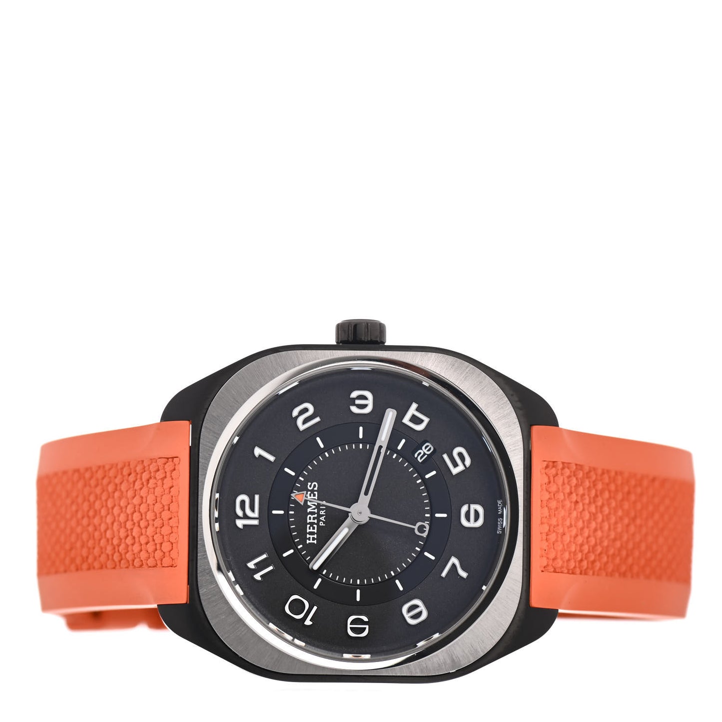 DLC Coated Titanium Rubber 39mm H08 Automatic Watch Orange