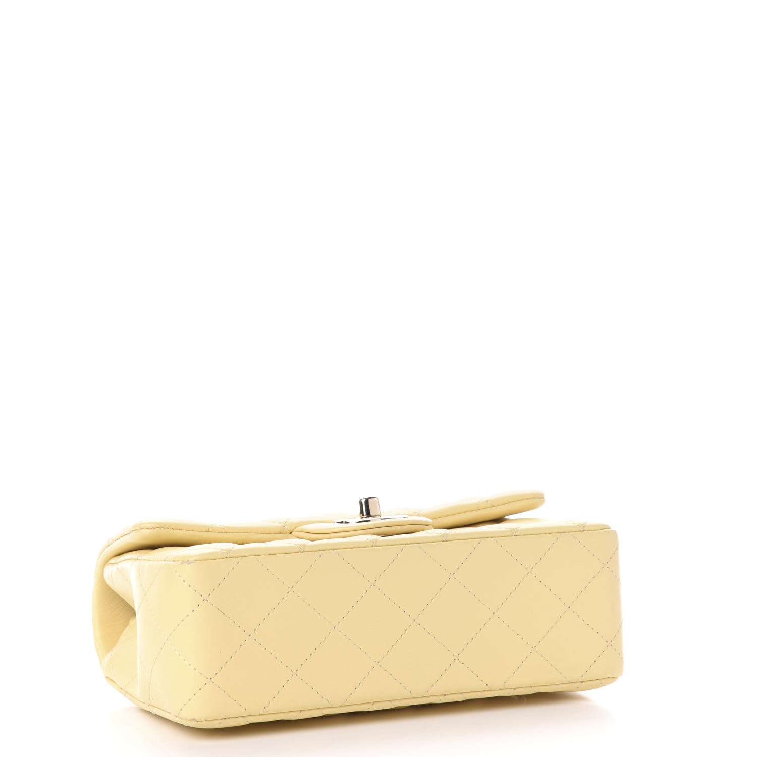 Chanel Lambskin Quilted Mini Rectangular Flap Light Yellow 4 of 11