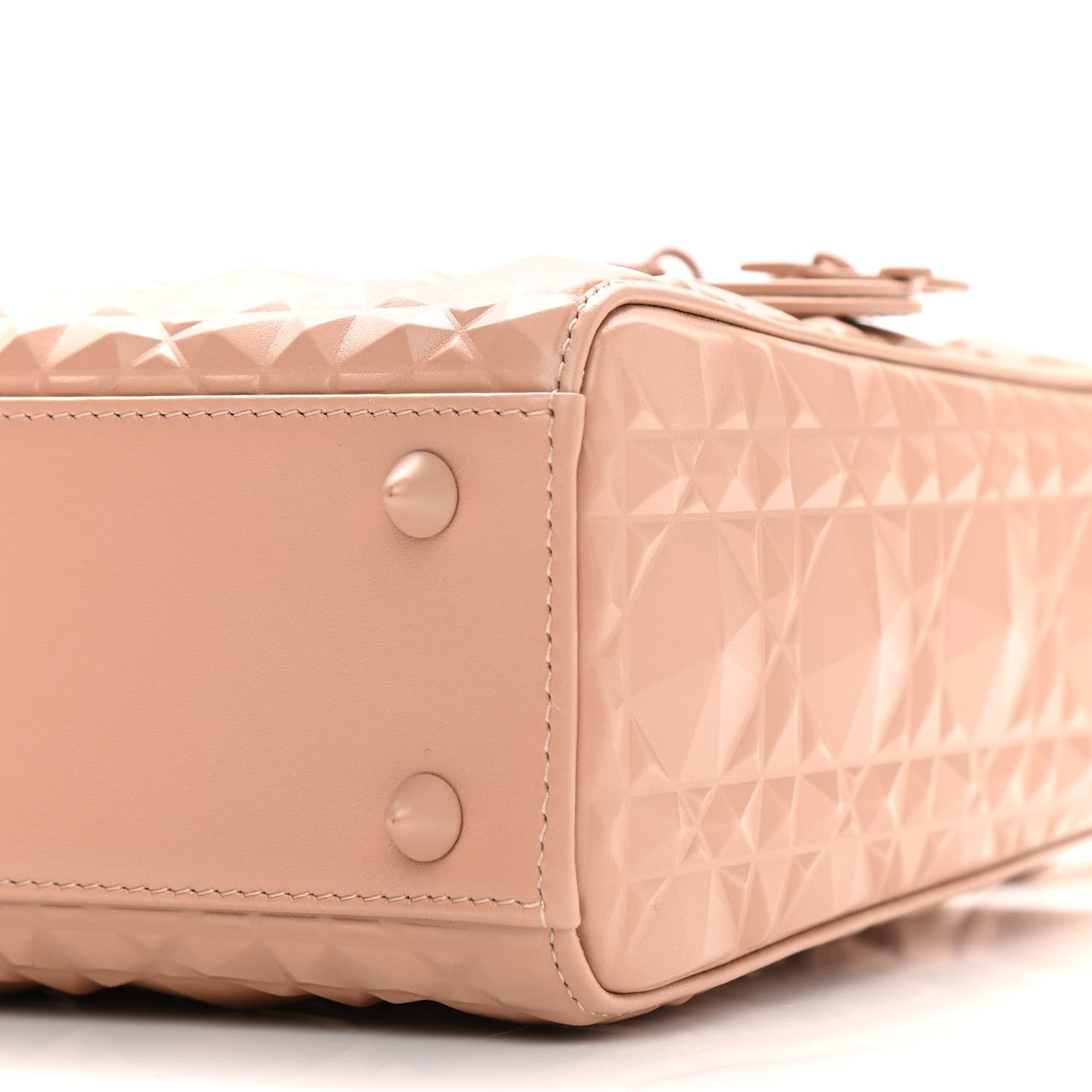 Calfskin Cannage Diamond Small My ABCDior Lady Dior Rose Des Vents