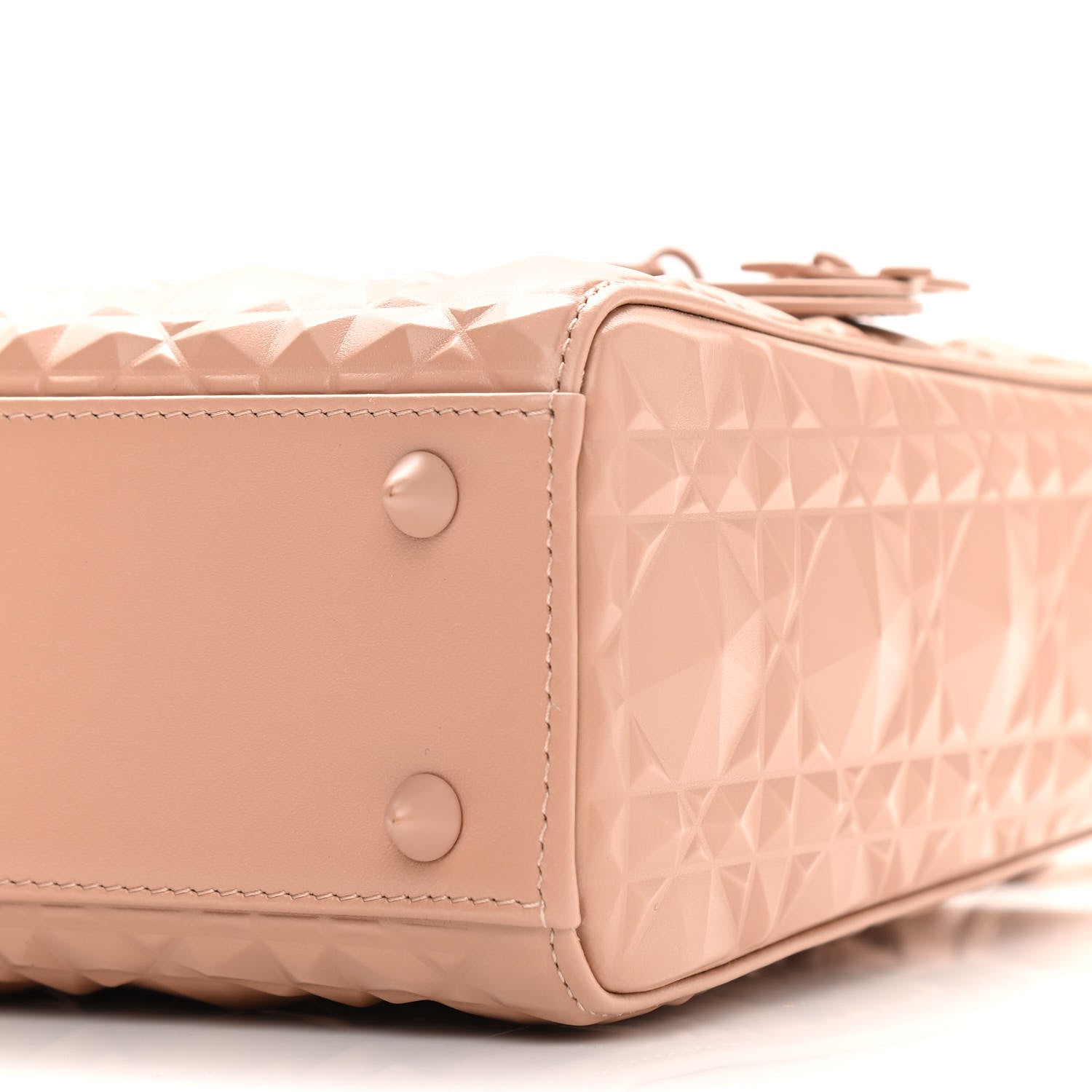 Christian Dior Calfskin Cannage Diamond Small My ABCDior Lady Dior Rose Des Vents 9 of 10