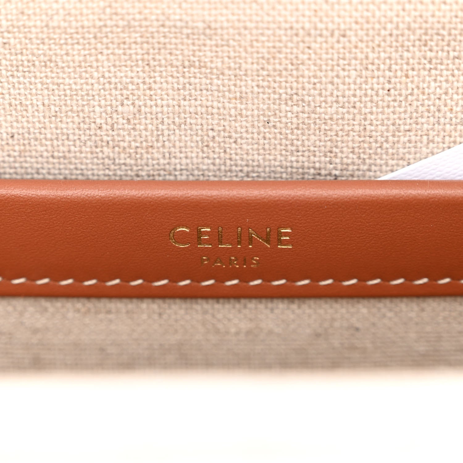 Celine Canvas Calfskin All Over Print Small Cabas Thais Natural Tan 6 of 9