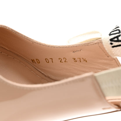 Christian Dior Patent Ribbon J'Adior Slingback 100mm Pumps 37.5 Nude 8 of 10
