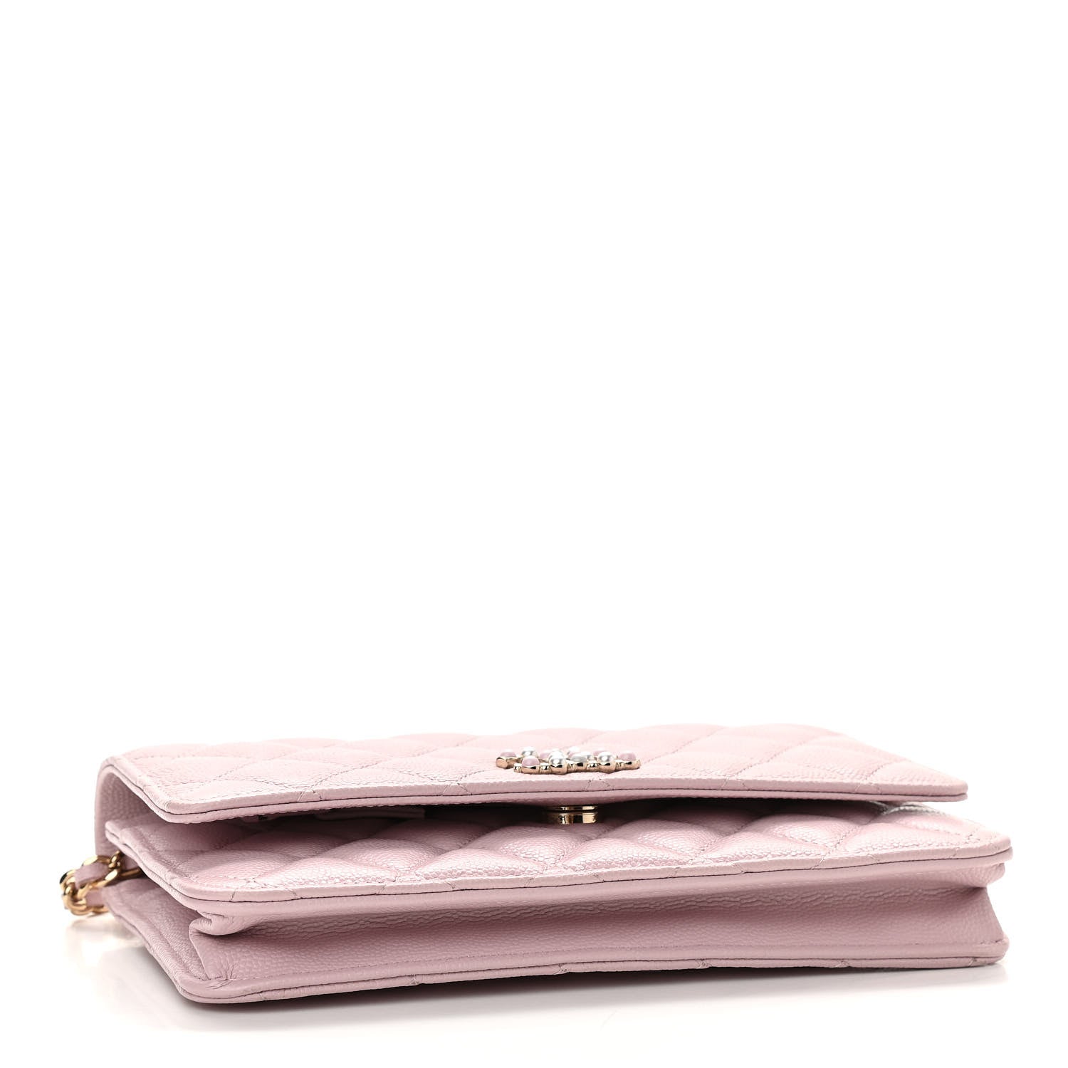 Chanel Caviar Quilted Coco Candy Wallet On Chain WOC Light Pink 4 of 11