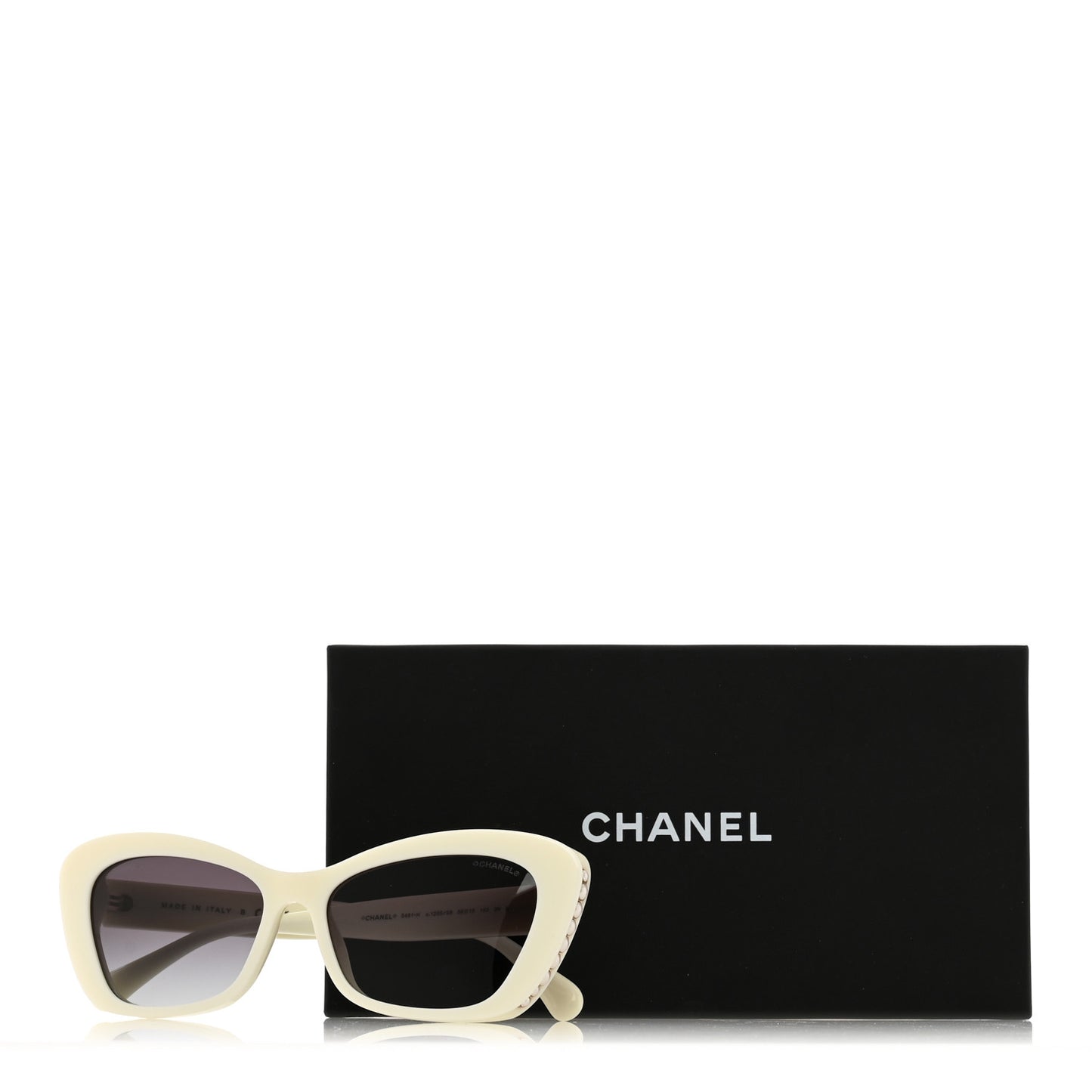 Acetate Pearl Cat Eye CC Sunglasses 5481-H White