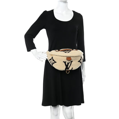 Louis Vuitton Shearling Monogram LV Ski Bumbag Cream Brown 2 of 9