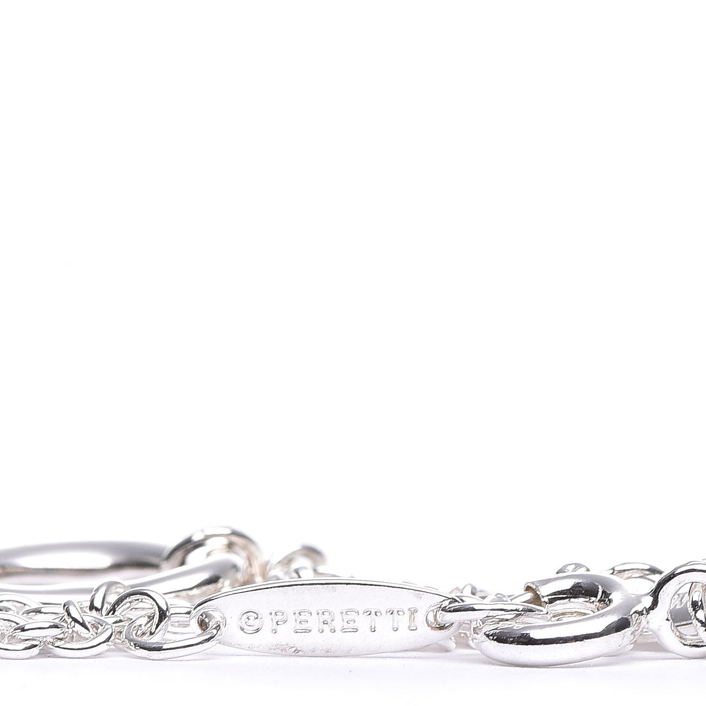 Sterling Silver Elsa Peretti Open Heart Charm Bracelet