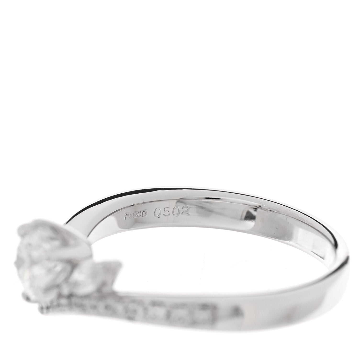 Parker & West by FASHIONPHILE Platinum Diamond .50ctw Round Marquise Cut Pave Ring  53 6.5 8 of 10