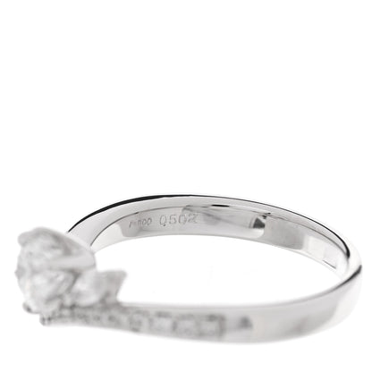 Parker & West by FASHIONPHILE Platinum Diamond .50ctw Round Marquise Cut Pave Ring  53 6.5 8 of 10