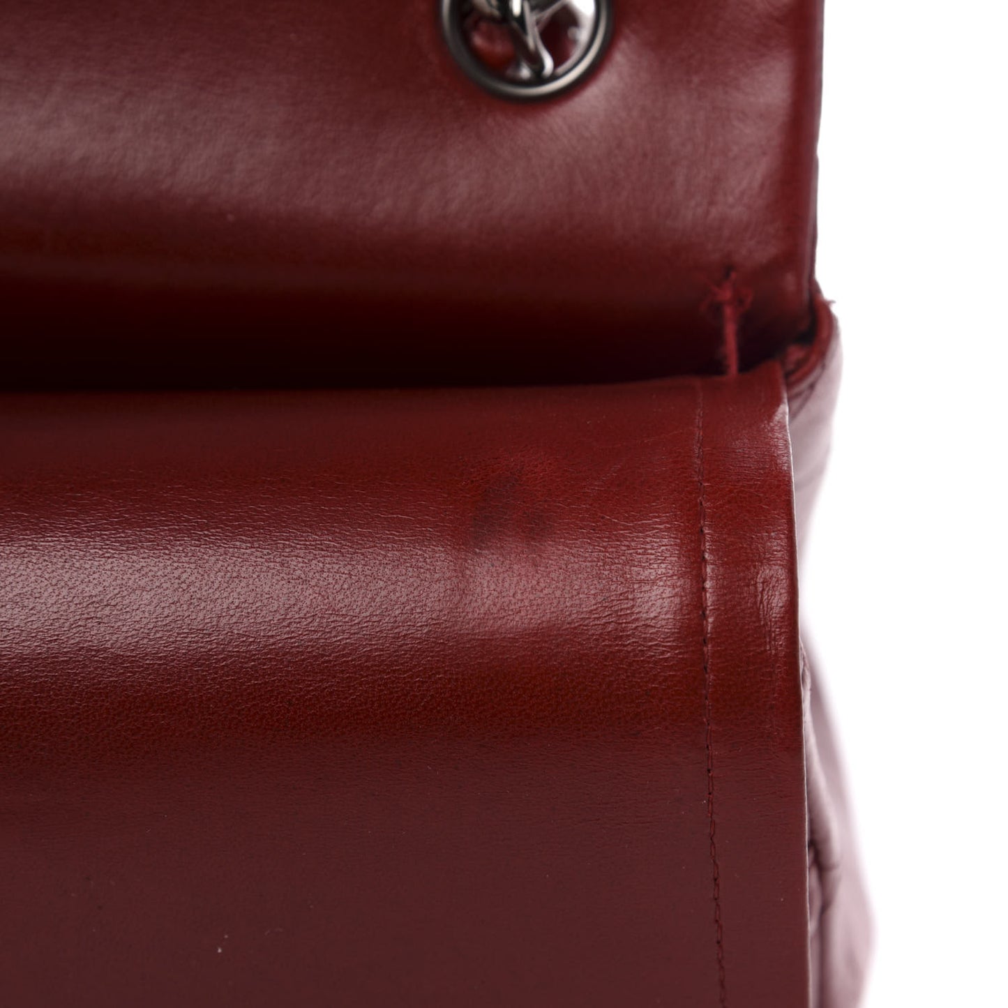 Lambskin Quilted Jumbo Double Flap Red