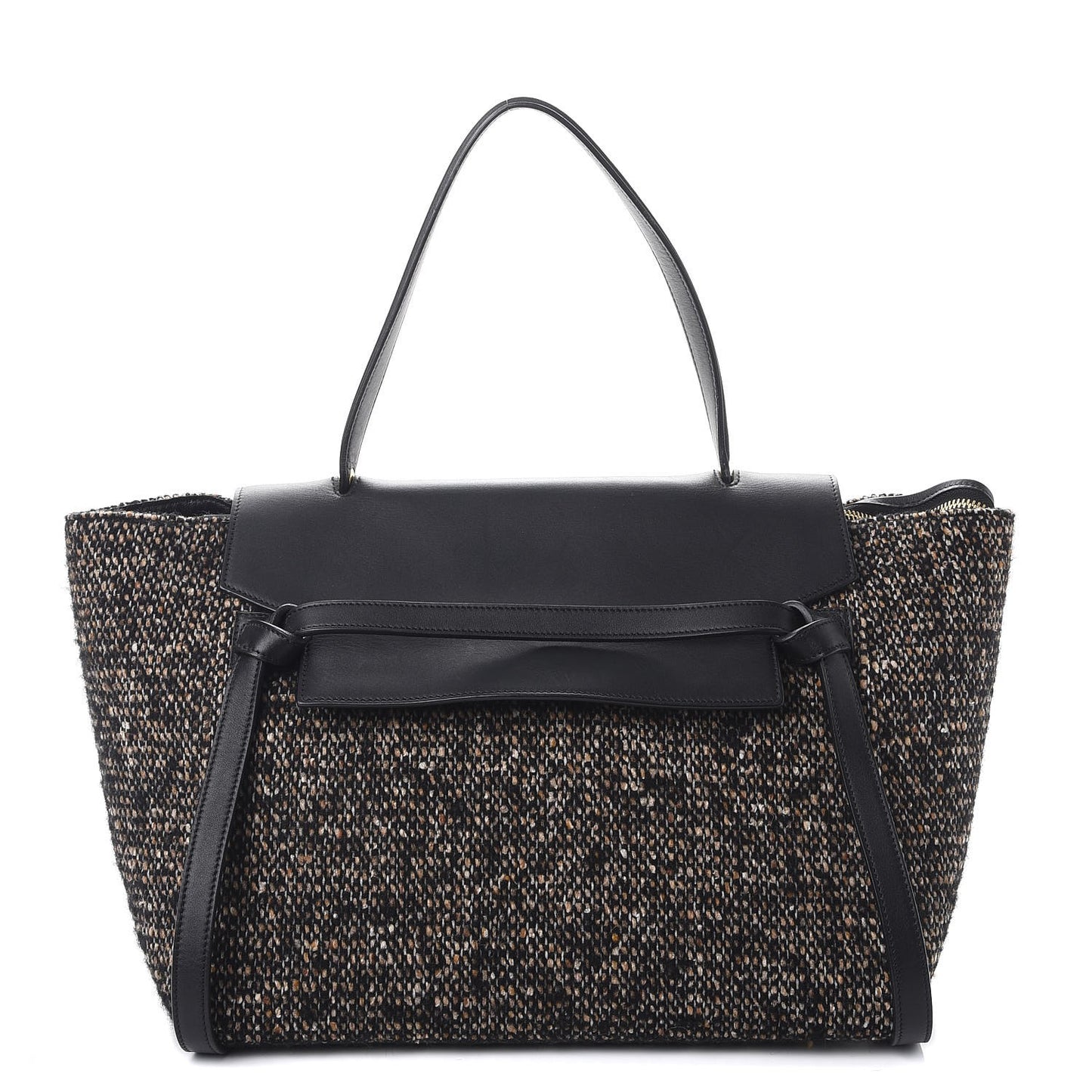 Tweed Calfskin Small Belt Bag Black