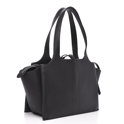 Celine Baby Grained Calfskin Small Tri-Fold Bag Black 3 of 12