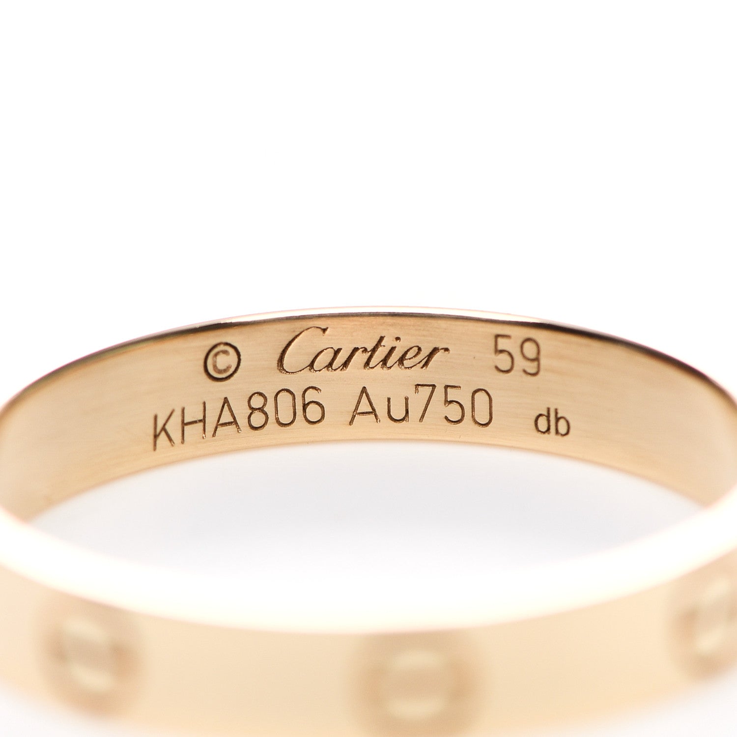 Cartier 18K Yellow Gold 3.5mm LOVE Wedding Band Ring 59 8.75 4 of 5