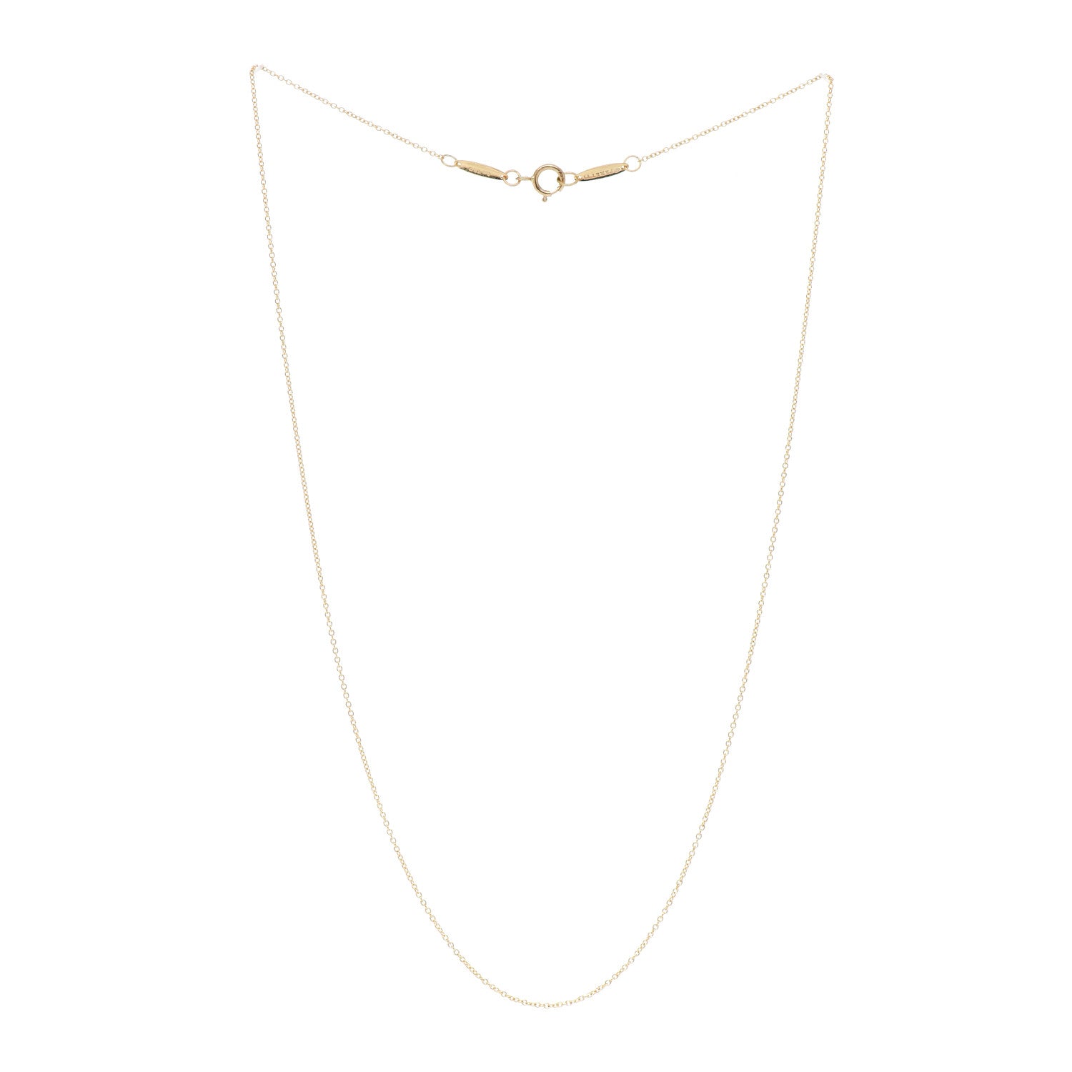 Tiffany 18K Yellow Gold Chain Necklace 16" 5 of 9