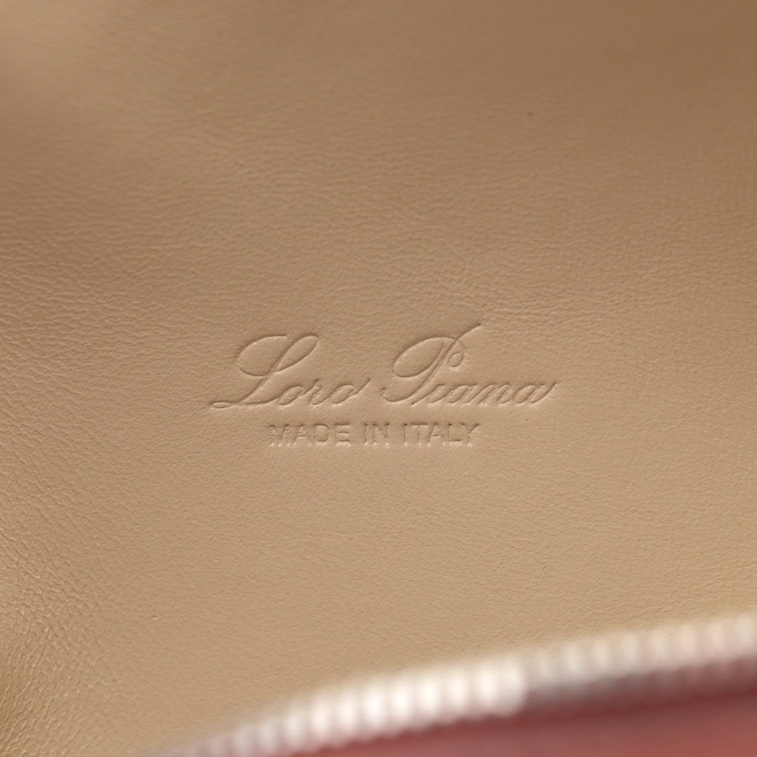 Loro Piana Grained Calfskin L19 Extra Pocket Pouch Kummel 6 of 10