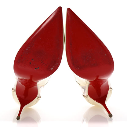 Christian Louboutin Patent PVC Specchio Cosmo 554 100 Pumps 38 Snow 6 of 10