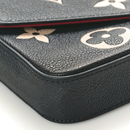 Louis Vuitton Empreinte Monogram Giant Felicie Pochette Black Beige 8 of 9