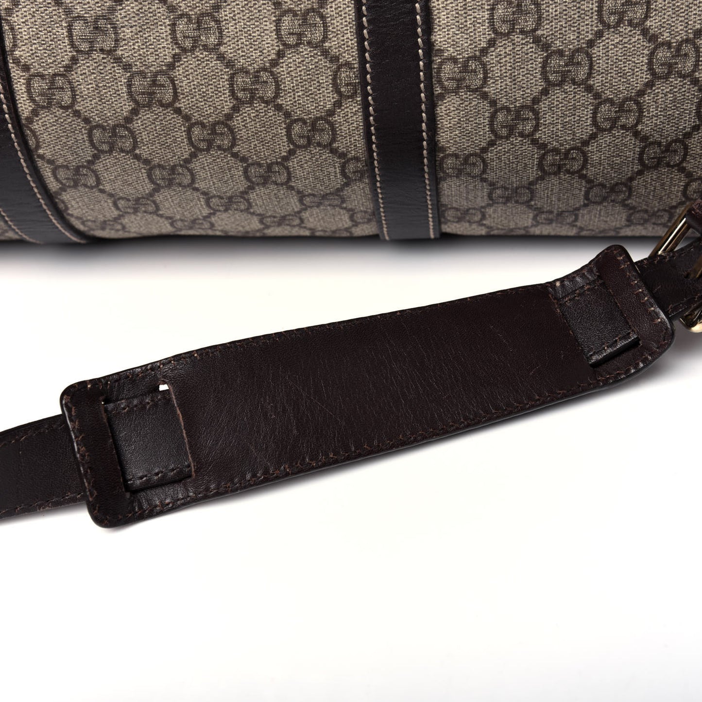 GG Plus Monogram Large Carry On Duffle Bag Brown