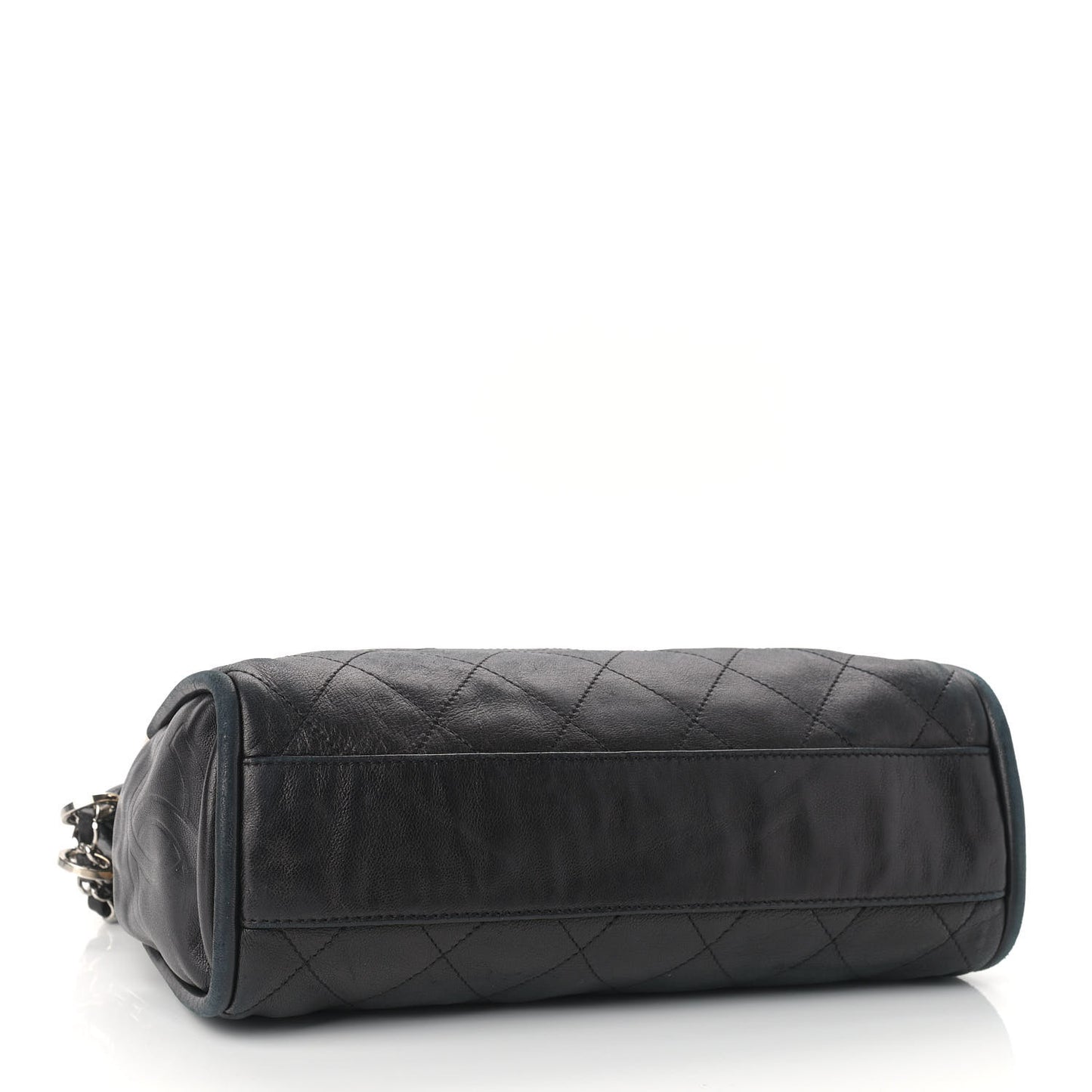 Lambskin Stitched Medium Ultimate Soft Tote Black