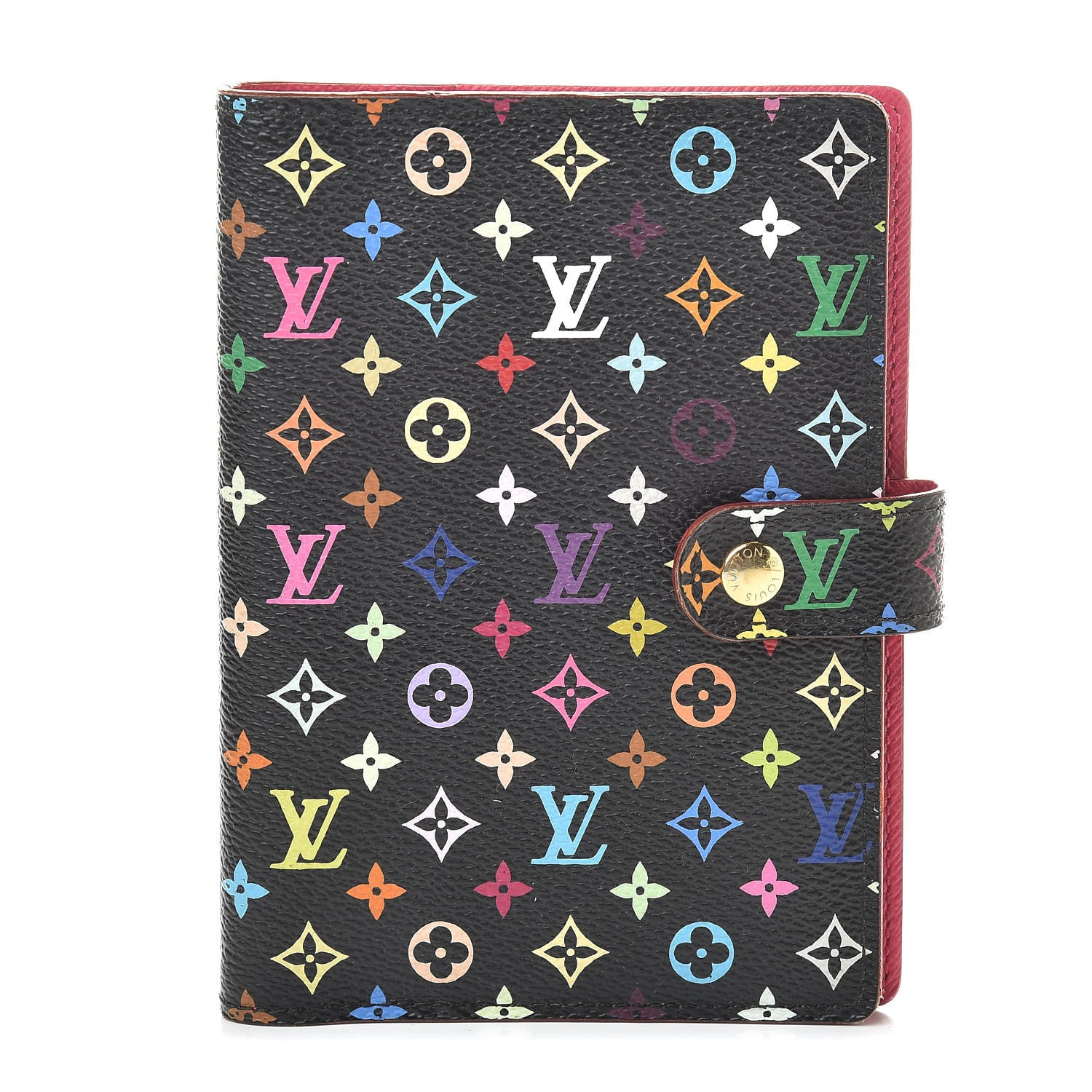 Louis Vuitton Monogram Multicolor Small Ring Agenda Cover Black Grenade 1 of 8