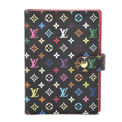 Louis Vuitton Monogram Multicolor Small Ring Agenda Cover Black Grenade 1 of 8
