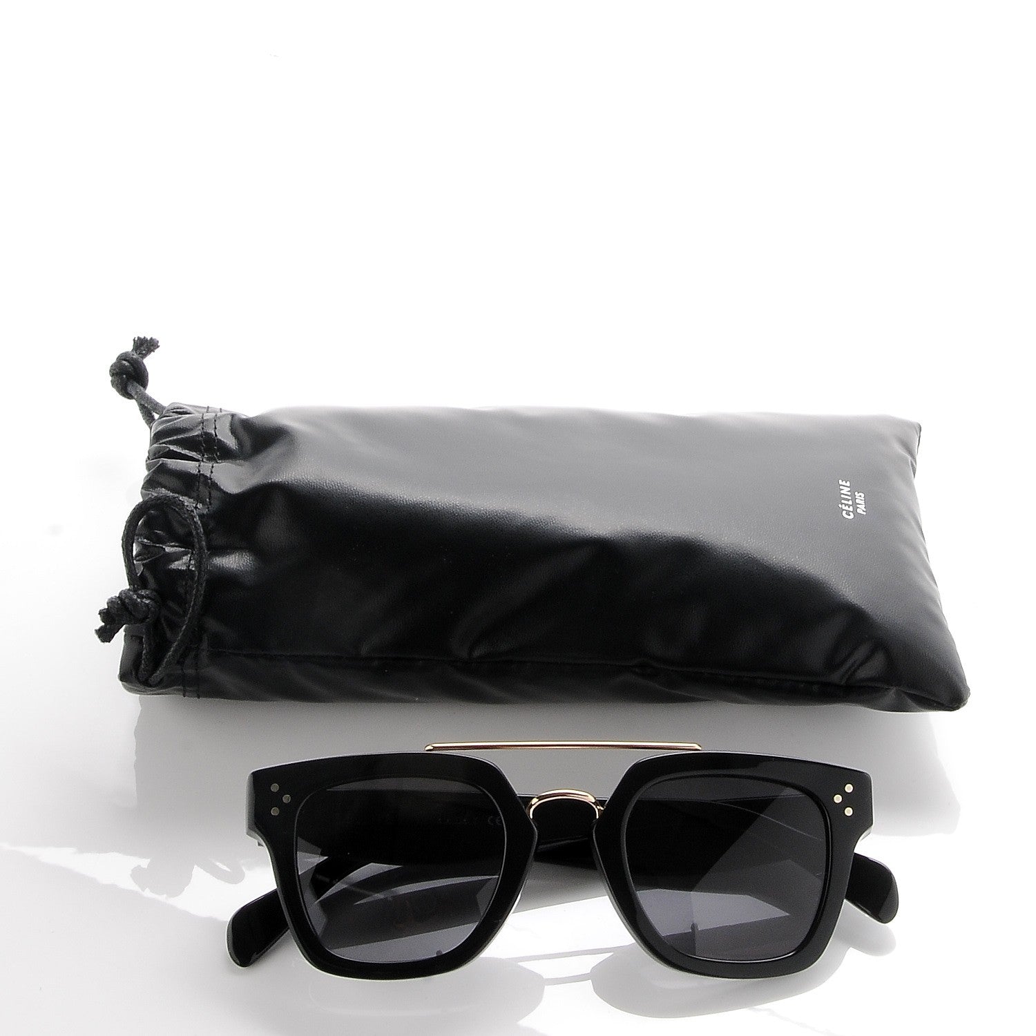 Celine Acetate Bridge Sunglasses CL41077/S Black 8 of 8
