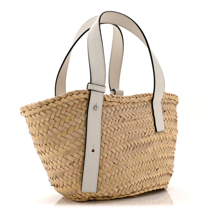 Loewe Raffia Small Basket Tote Bag Natural White 3 of 10