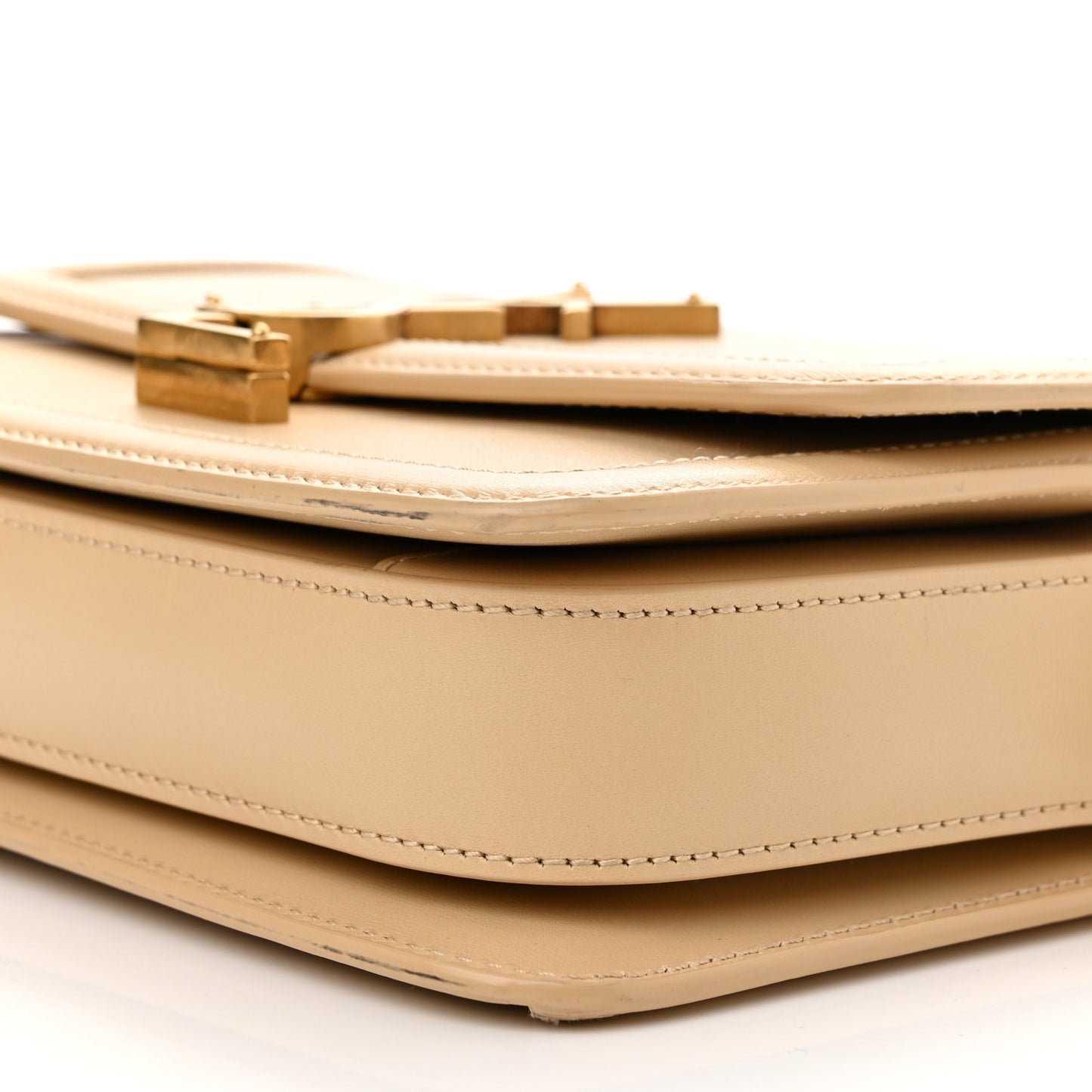 Smooth Calfskin Small Solferino Satchel Ivory Natural