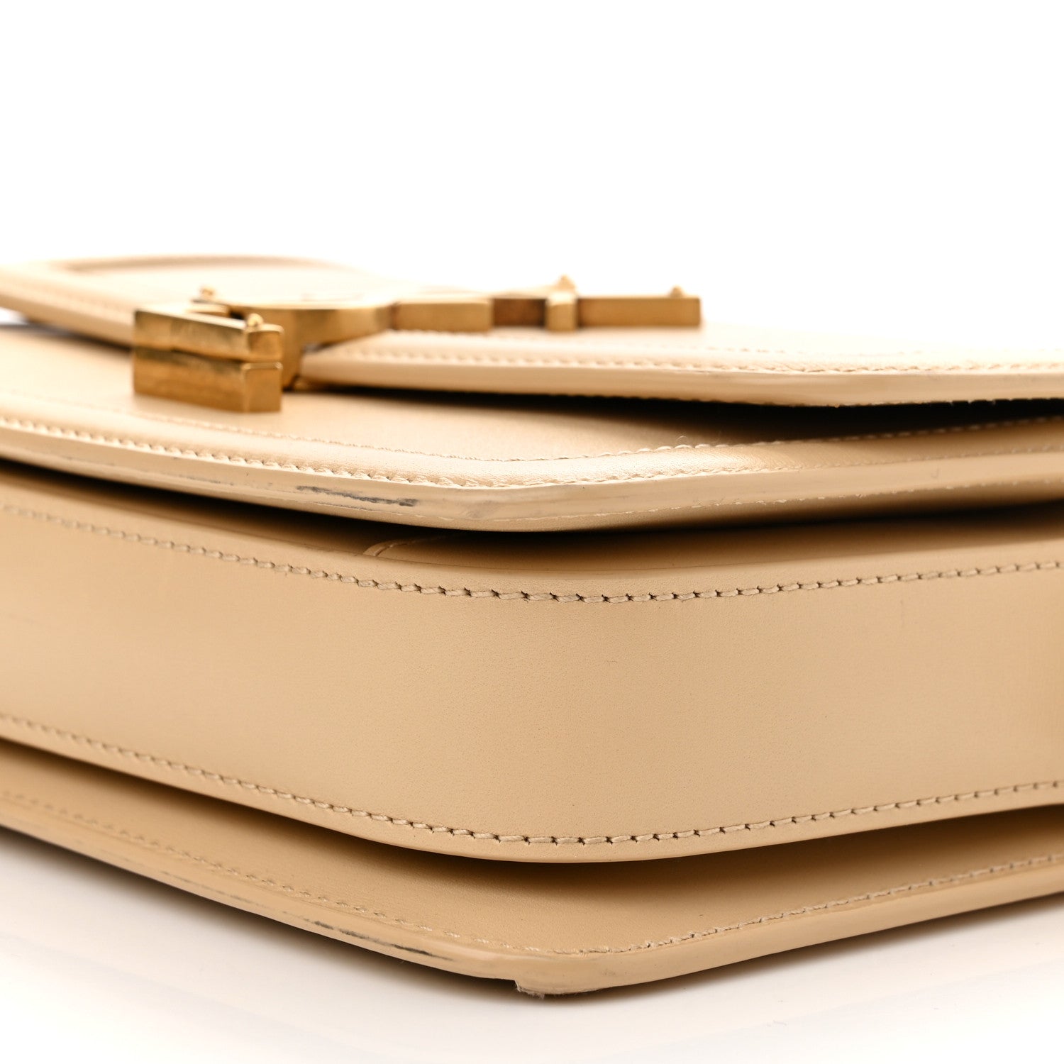Saint Laurent Smooth Calfskin Small Solferino Satchel Ivory Natural 10 of 16
