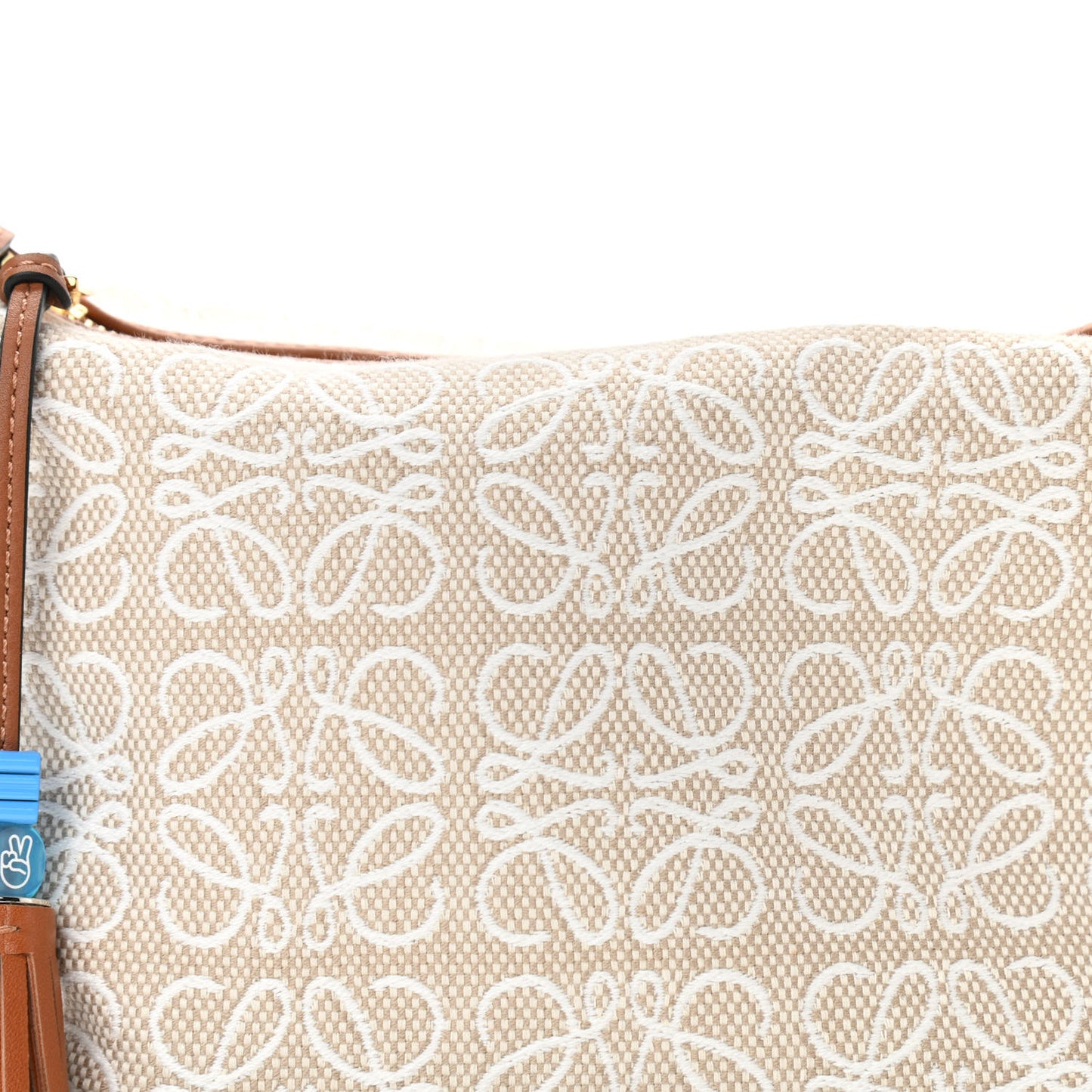 Jacquard Anagram Calfskin Small Cubi Bag Ecru Tan