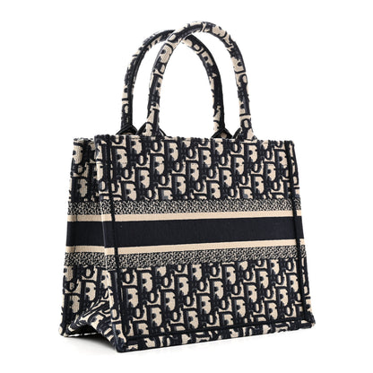 Christian Dior Oblique Small Book Tote Blue Multicolor 3 of 11
