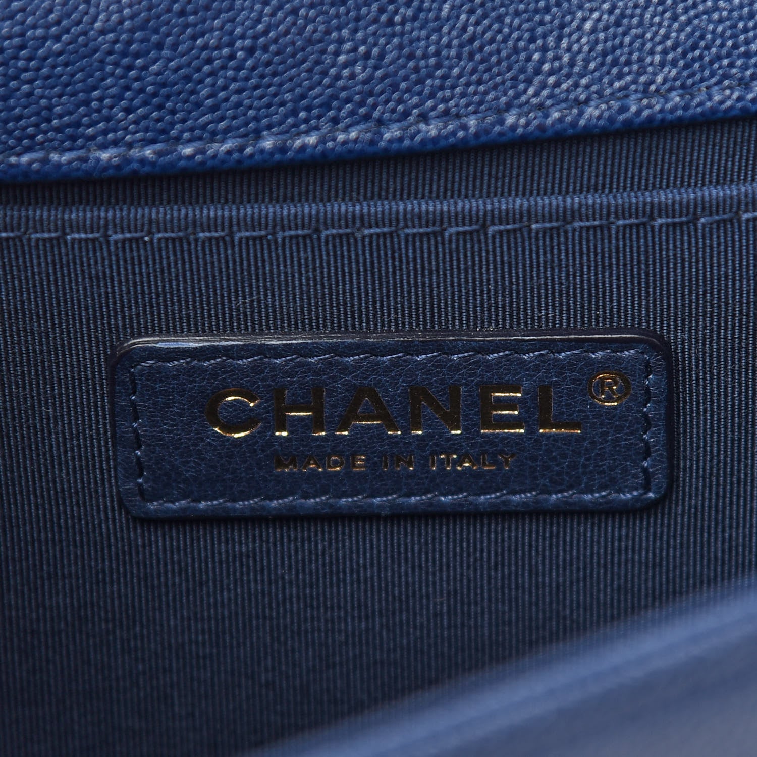 Chanel Caviar Quilted Medium Boy Flap Dark Blue 5 of 8