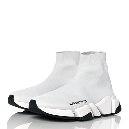 Balenciaga Technical 3D Recycled Knit Bi-Color Sole Womens Speed 2.0 Sneakers 35 White Black 3 of 10