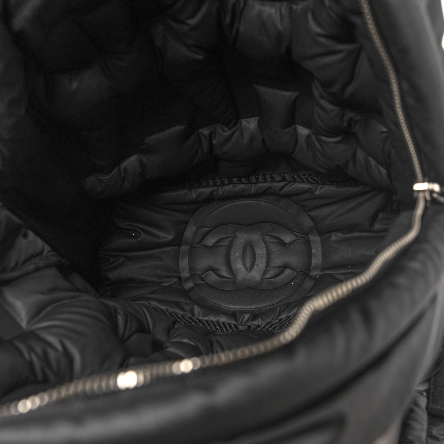 Chanel Nylon Embossed Small Doudoune Backpack Black 5 of 10