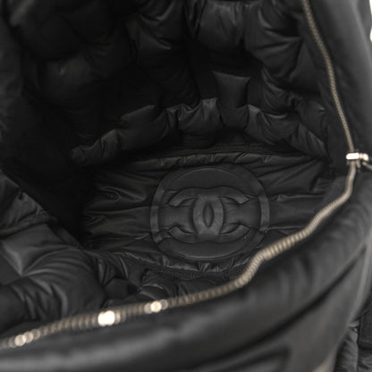Chanel Nylon Embossed Small Doudoune Backpack Black 5 of 10