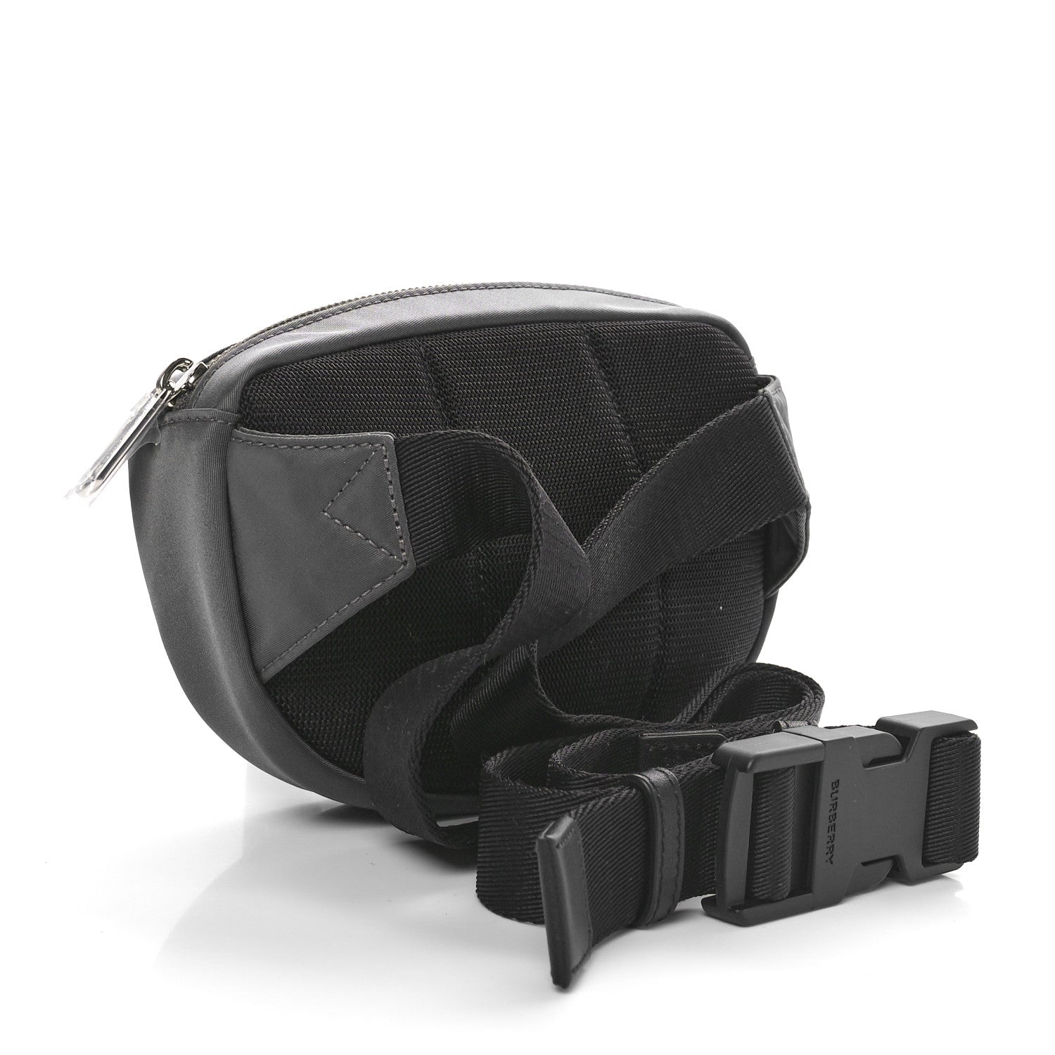 Burberry Econyl Logo Print Small Cannon Bum Bag Charcoal Grey 2 of 9