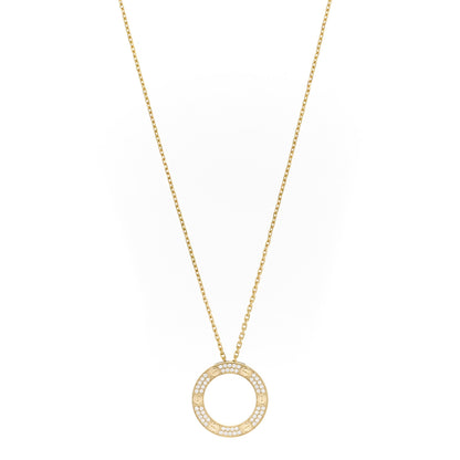 Cartier 18K Yellow Gold Diamond LOVE Paved Necklace 1 of 5