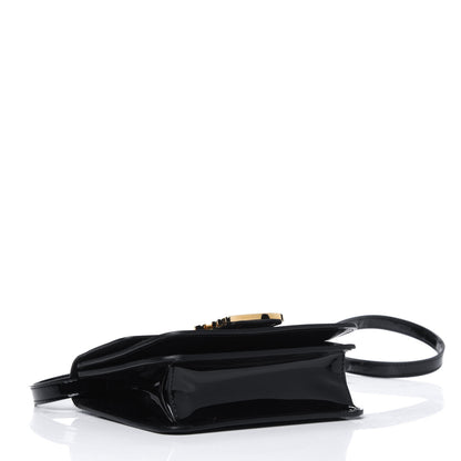 Fendi Vitello Vernice Mou Karligraphy Crossbody Bag Black 3 of 7