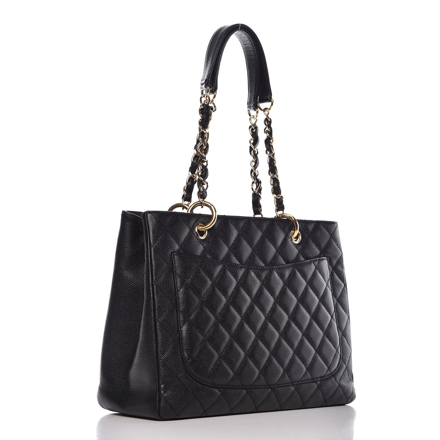 Chanel Caviar Quilted Grand Shopping Tote GST Black 3 of 8