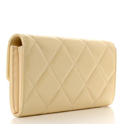 Chanel Iridescent Lambskin Quilted CC Flap Wallet Beige 3 of 11