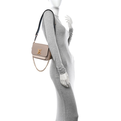 Louis Vuitton Grained Calfskin Lockme Tender Greige 2 of 10
