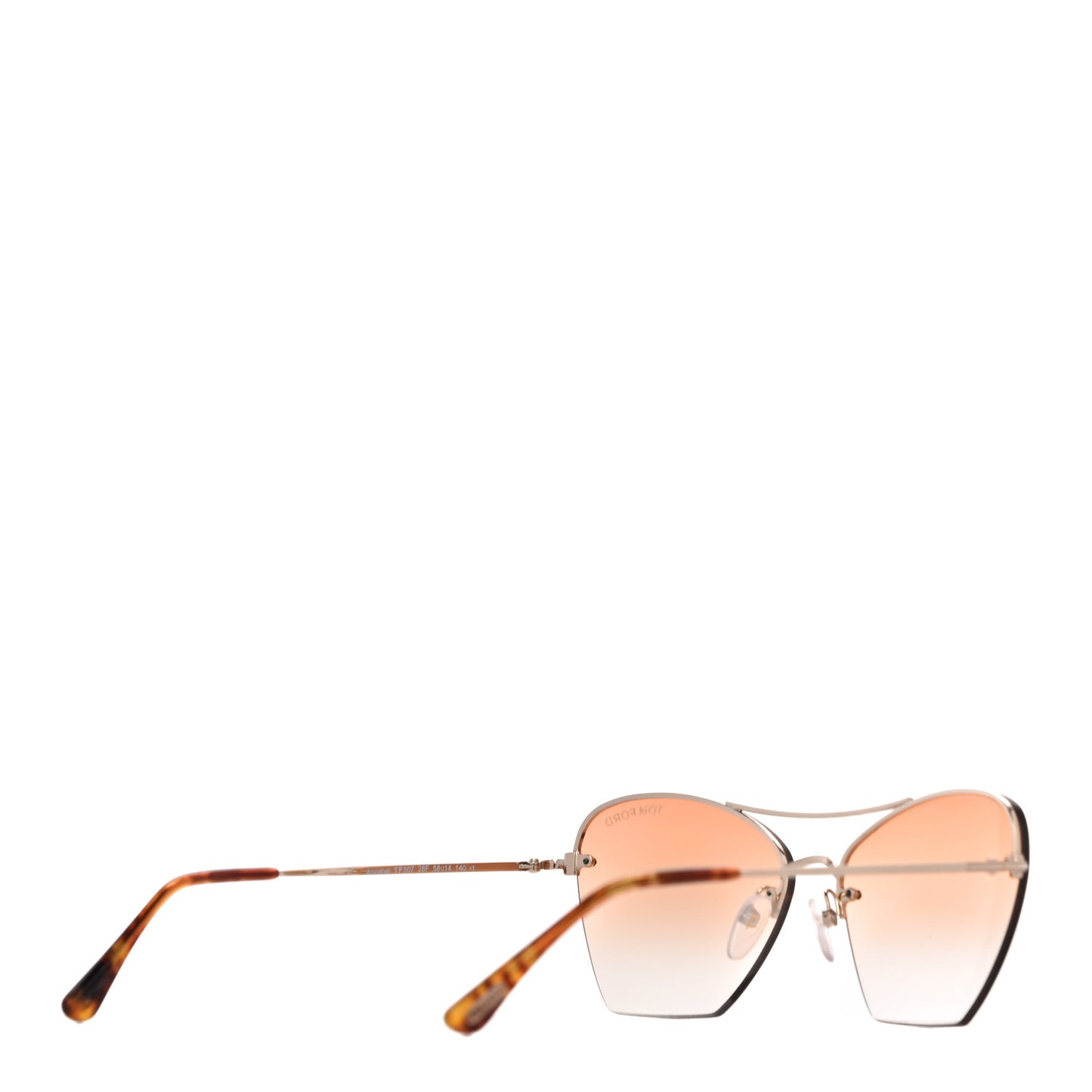 Annabel Aviator Sunglasses TF507 Gold Brown