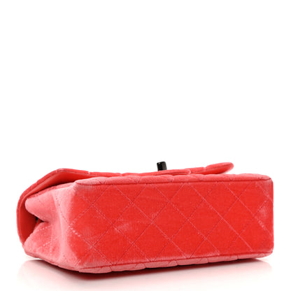 Chanel Velvet Quilted Mini Rectangular Flap Coral 4 of 10