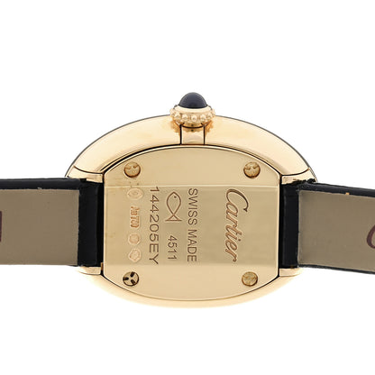 Cartier 18K Yellow Gold Calfskin 18mm Baignoire Quartz Watch 4 of 5